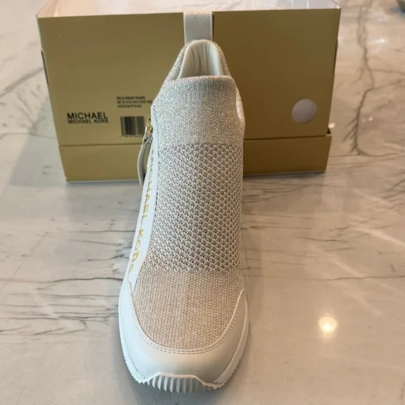 Michael Kors Women's Champagne Slip-On Sneakers - Picture 4 of 6